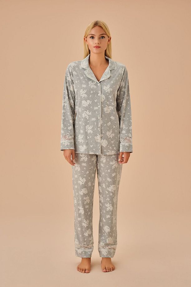 Griss Maskülen Pijama Takımı - 1