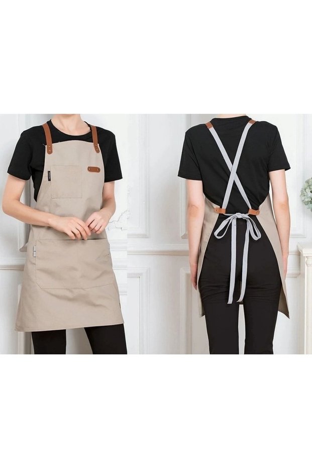 Neck Hanging Pottery Painting Art Apron Master Chef Cafe Restaurant Chef Waiter Hairdresser Cook Apron