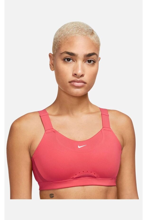 Dri-Fit Alpha High-Support Padded Adjustable Training Nar Çiçeği Kadın Bra - 1