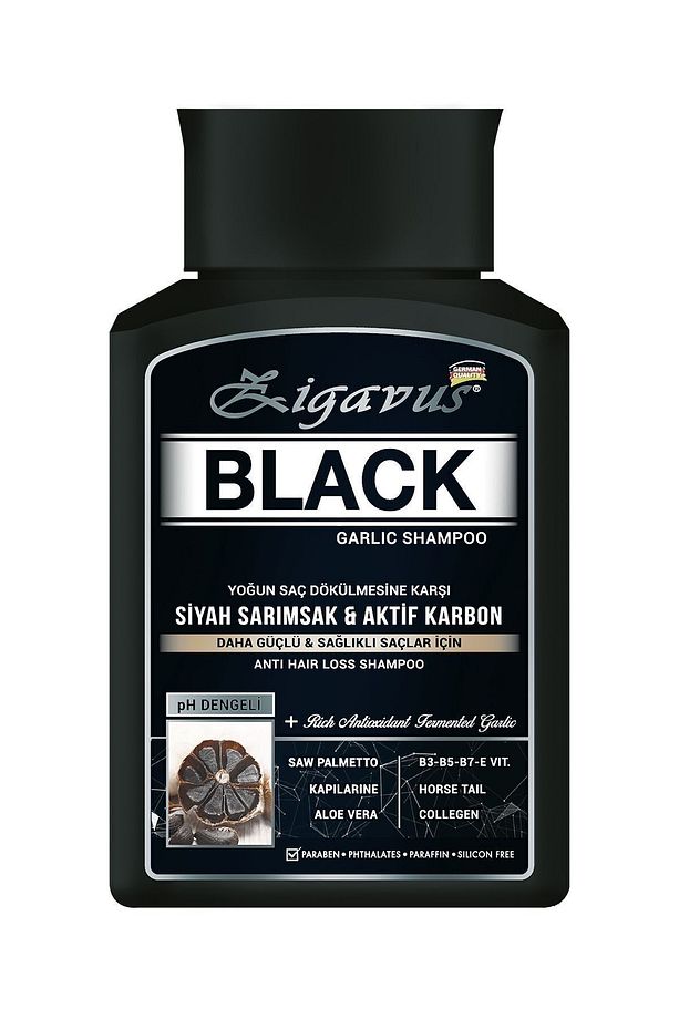 Black - Siyah (Kara) Sarımsaklı - Aktif Karbonlu Şampuan 300 ml 8699349130701 - 7