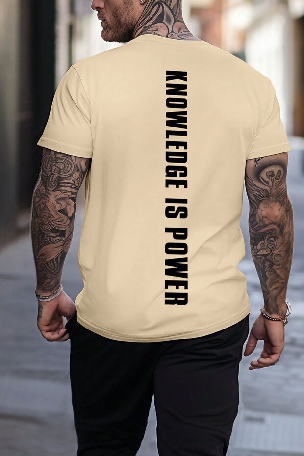 Unisex Knowledge is Power Printed Design T-shirt