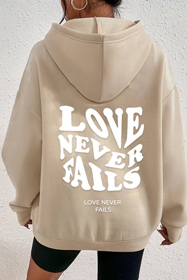 Unisex Love Never Fails Back Printed Sweatshirt