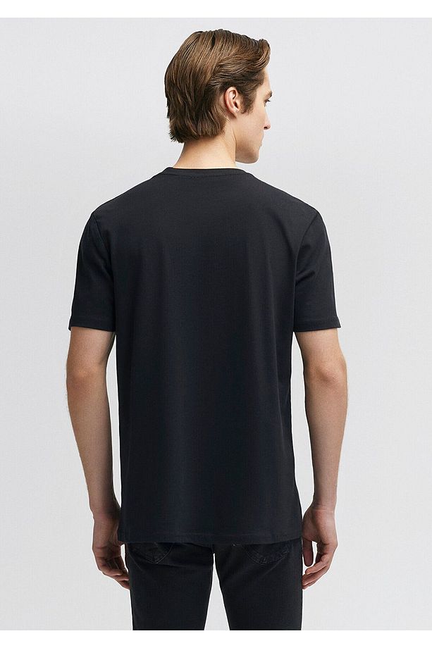 Siyah Basic Tişört Regular Fit / Normal Kesim 0610251-900 - 3