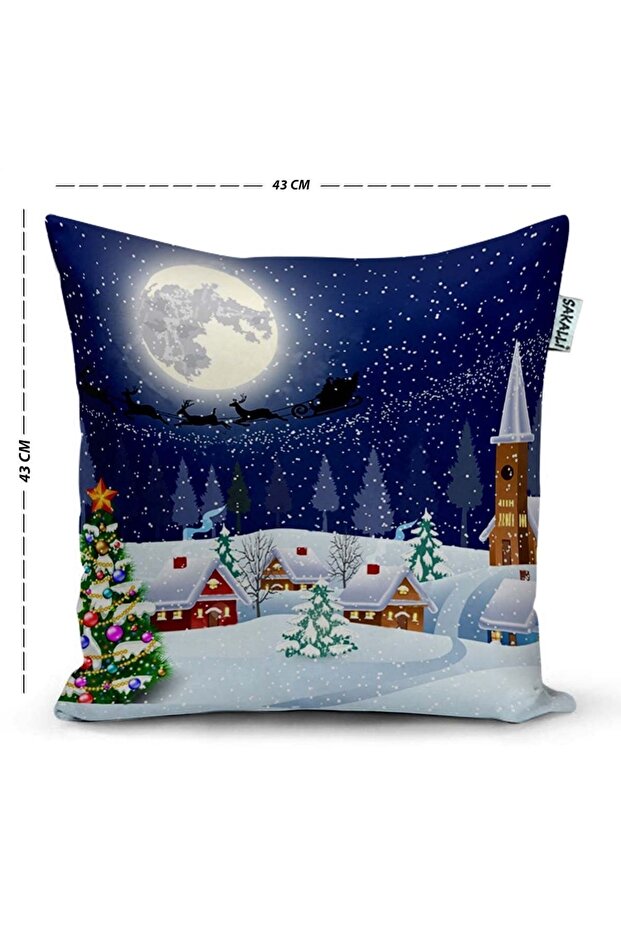 Christmas Patterned 3D Printed Throw Pillow - 3