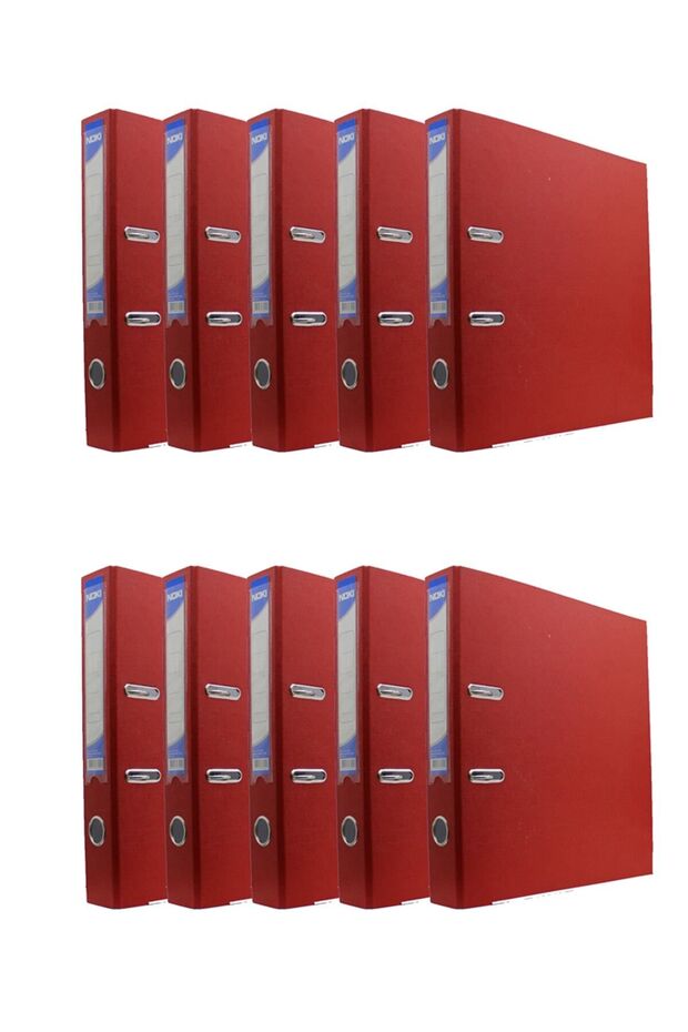 Narrow Plastic Folder (56412-080) Red 10 Pack - 1