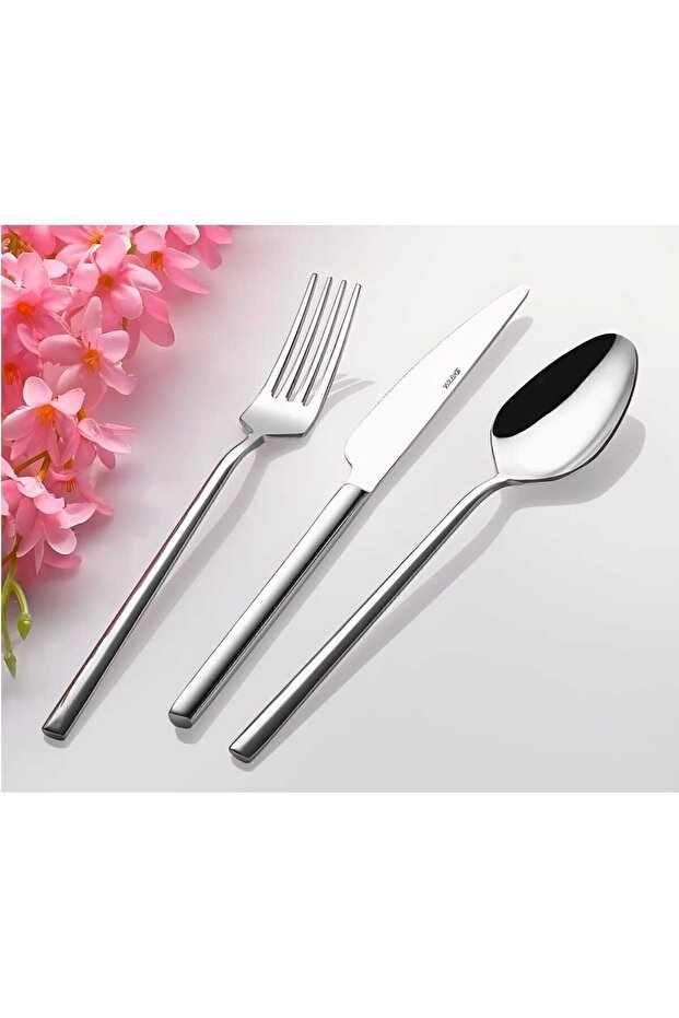 Çelik Işıl Model 60 Parça Çatal-kaşık Takımı - 1