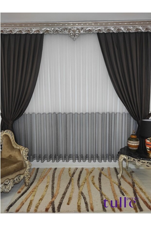 Haliç Etekli Bantlı Tül - 1