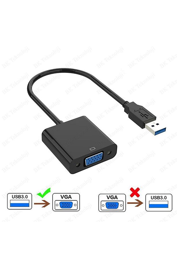 Usb 3.0 To Vga Dönüştürücü Harici Ekran Kartı Çoklu Monitör Adaptörü Win 7/8/10 - 3