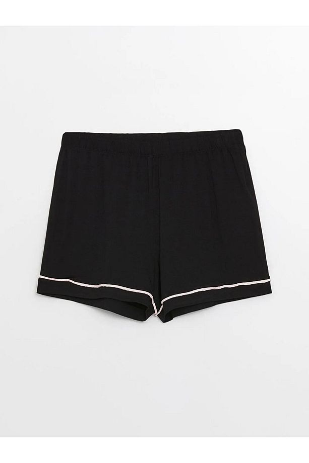 Gömlek Yaka Düz Kısa Kollu Kadın Şortlu Pijama Takımı - 3