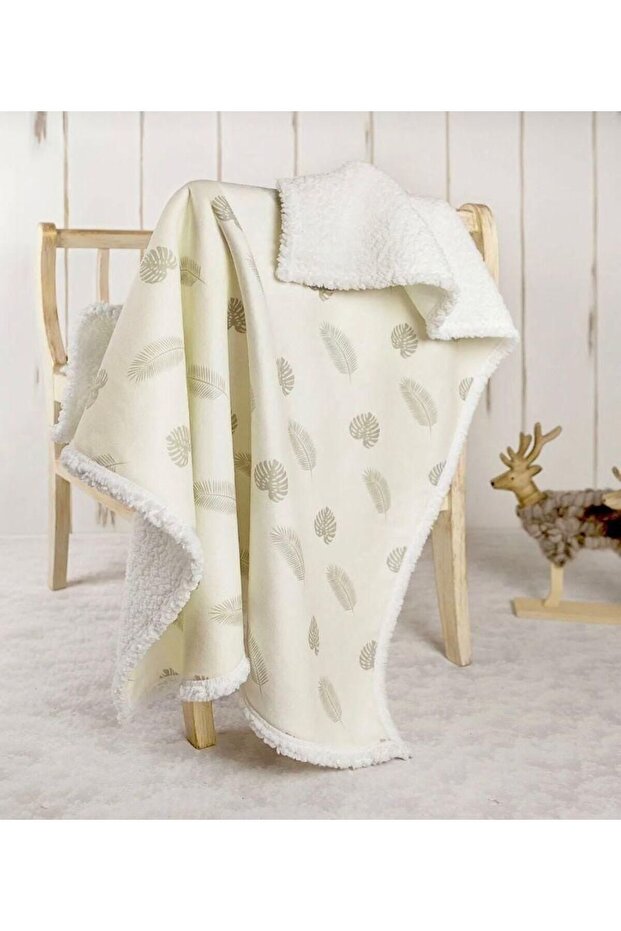 Fluffy Baby Blanket with Fleece Inside, Lightweight, Double-Sided Use 80X100 cm