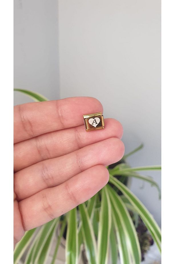 Nomimation Charm Gold Renk Nomi Charm Çelik 9mm Istediğini Yazdır - 4