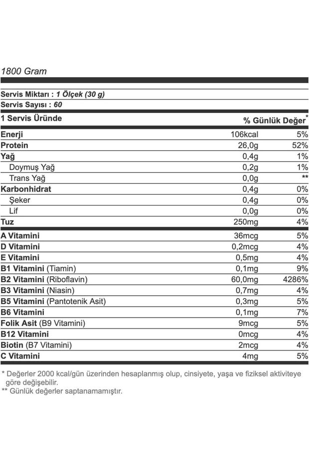 Whey Isolate Protein Çikolata Aromalı 1800 gr Izole Tozu Bcaa Glutamin Arjinin Güç Vitamin - 5