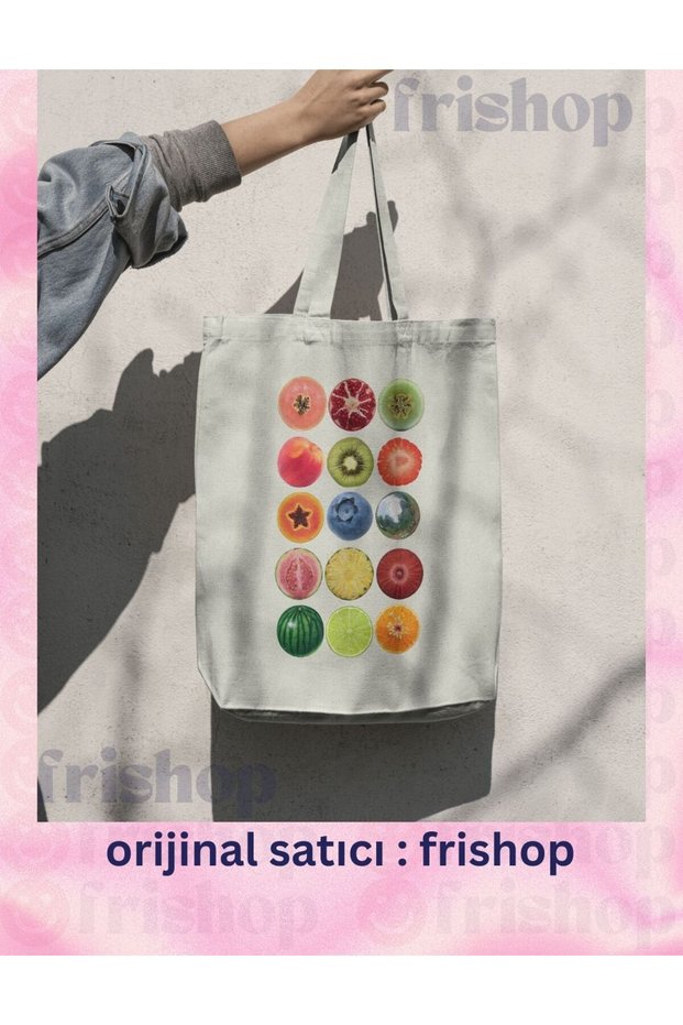 Meyveler Fruits Vintage Museum Style Y2K Cloth Bag Tote Bag