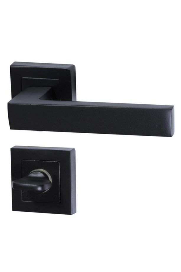 Avanti Siyah Kare Rozetli Kapı Kolu Wc / Wc Kapıları Içindir - 1