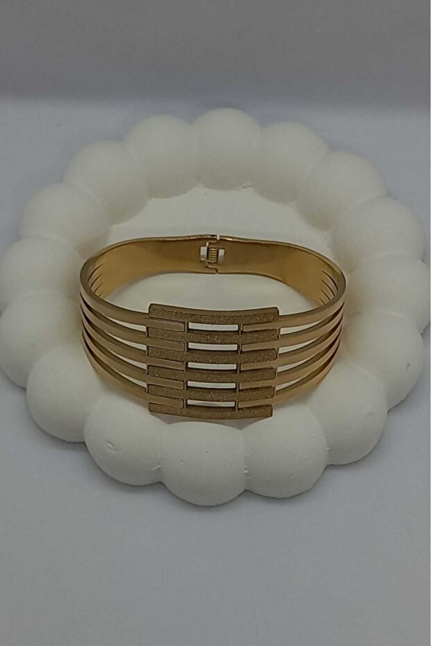 Çelik Simli Kalın Kaburga Model Bileklik - 7