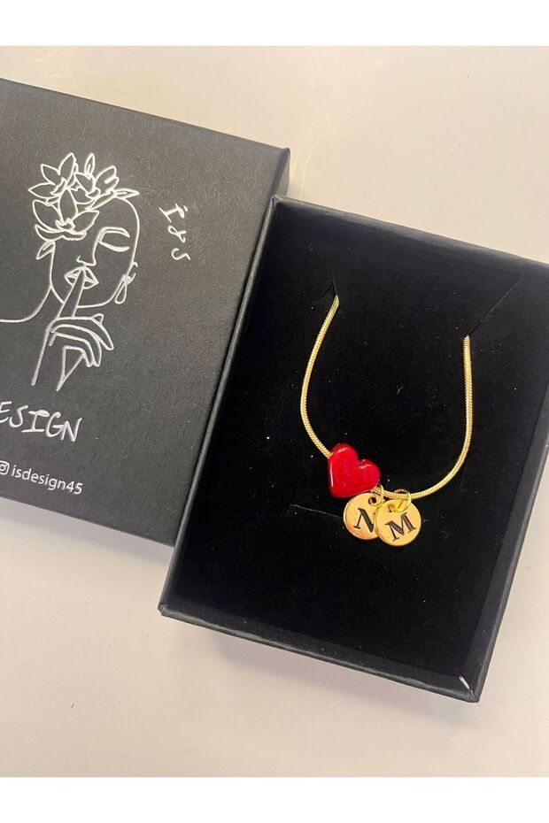 Dünya Kolye ( 3 Harf ) Çelik 2 'li Set - 2