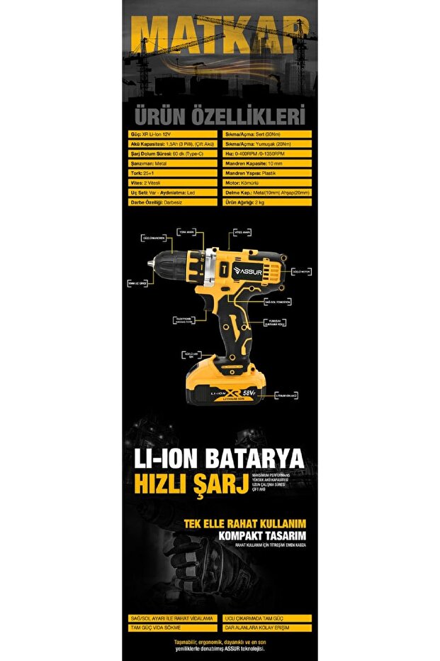 ŞARJLI MATKAP ASSUR - 2