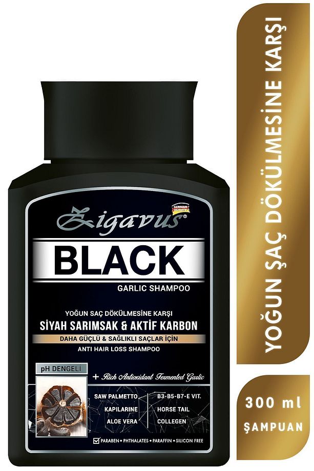 Black - Siyah (Kara) Sarımsaklı - Aktif Karbonlu Şampuan 300 ml 8699349130701 - 1