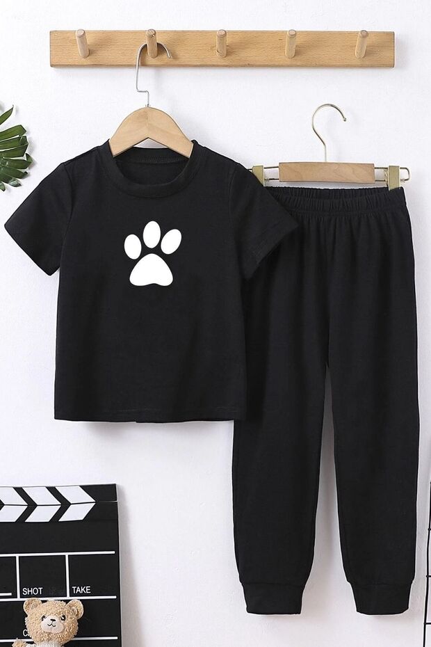 Children's Paw Bottom - Top Tracksuit Set