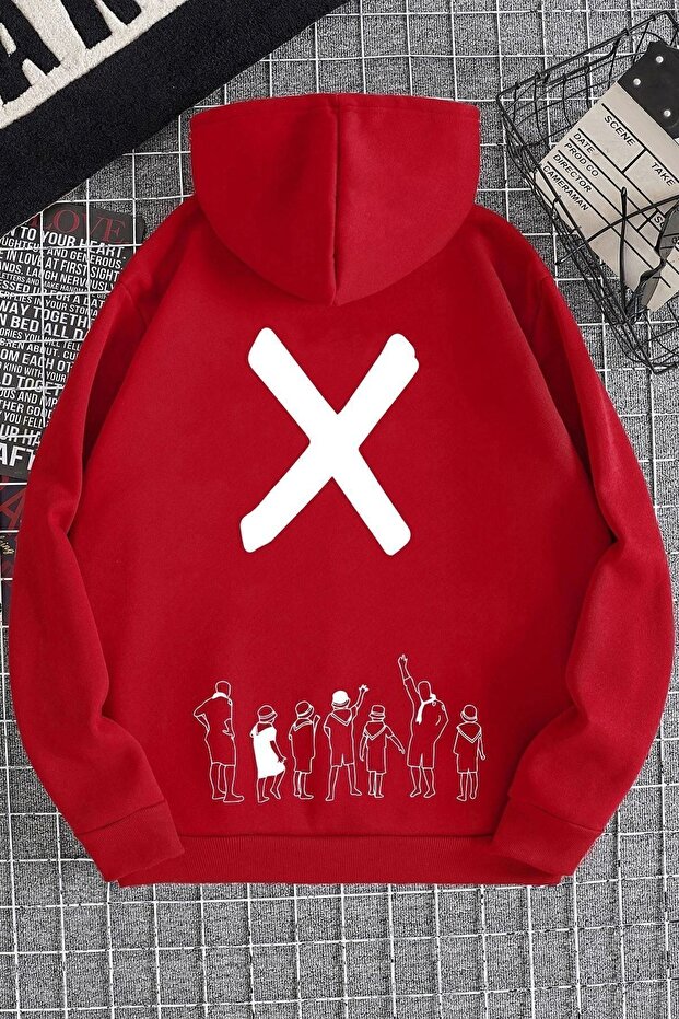 سويت شيرت مطبوع بتصميم X للجنسين