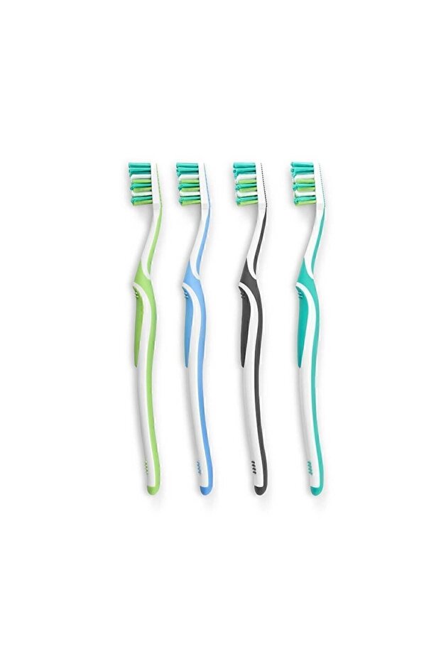 فرشاة أسنان أمواي متعددة الاستخدامات ذات رأس ناعم، 4 قطع - 4