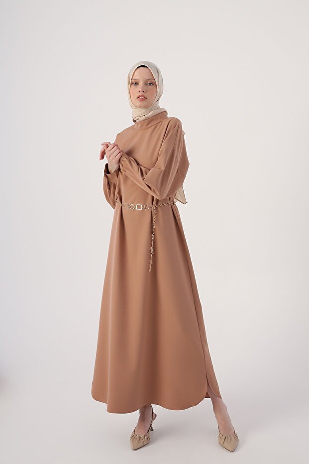 Šaty Earth Belt s oválnými rozparky na bocích - 1