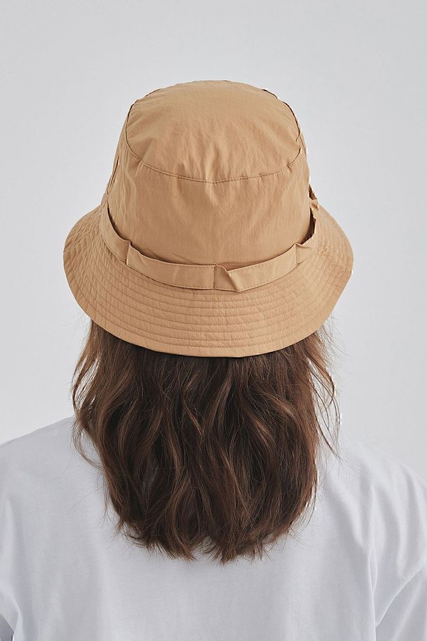 Intre Camel Unisex Logolu Yazlık Kova Şapka Geniş Pamuklu Iç Astarlı Detaylı Trend Spor Bucket - 3