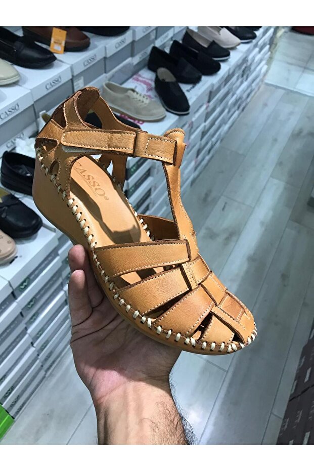 Closed Front Padded Leather Sandals - Casso Handmade