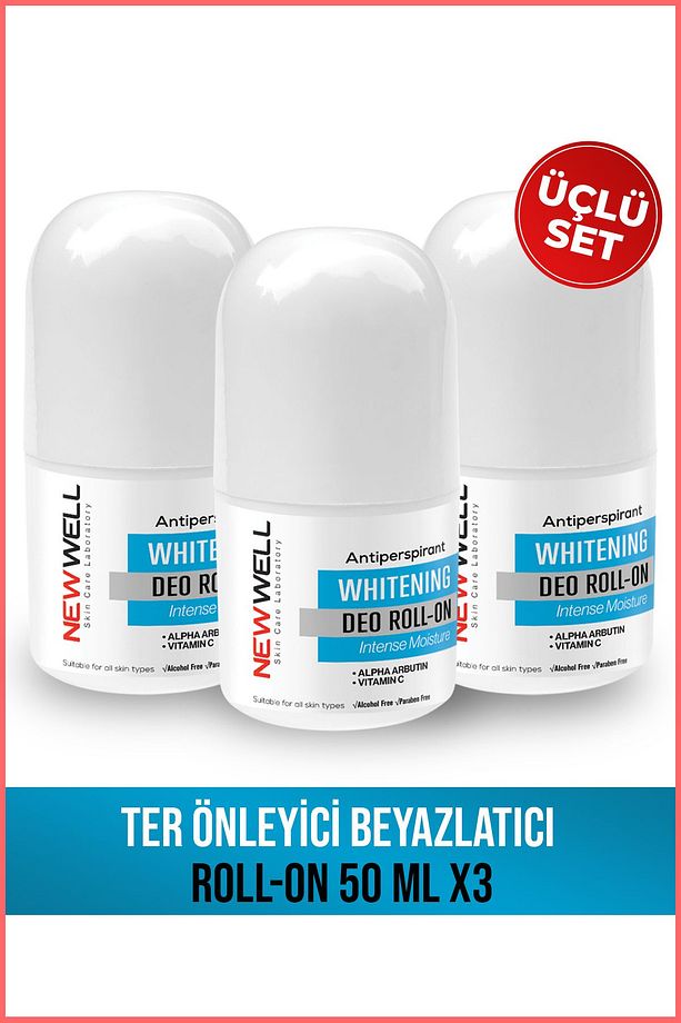 3 Adet Ter Önleyici Beyazlatıcı Roll-on 50 ml - 1