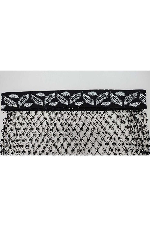 Kristal Taşlı Mini Etek File - 7