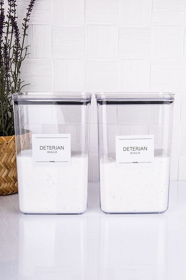 Deterjan Kavanozu/kutusu(beyazlar)-deterjan Kavanozu/kutusu(renkliler) 2900ml - 1