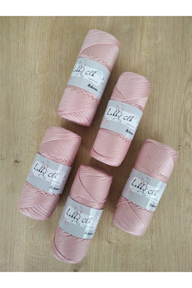 5'li Makrome Polyester Hobi Ipi Pudra 100gr X 5 Adet - 1