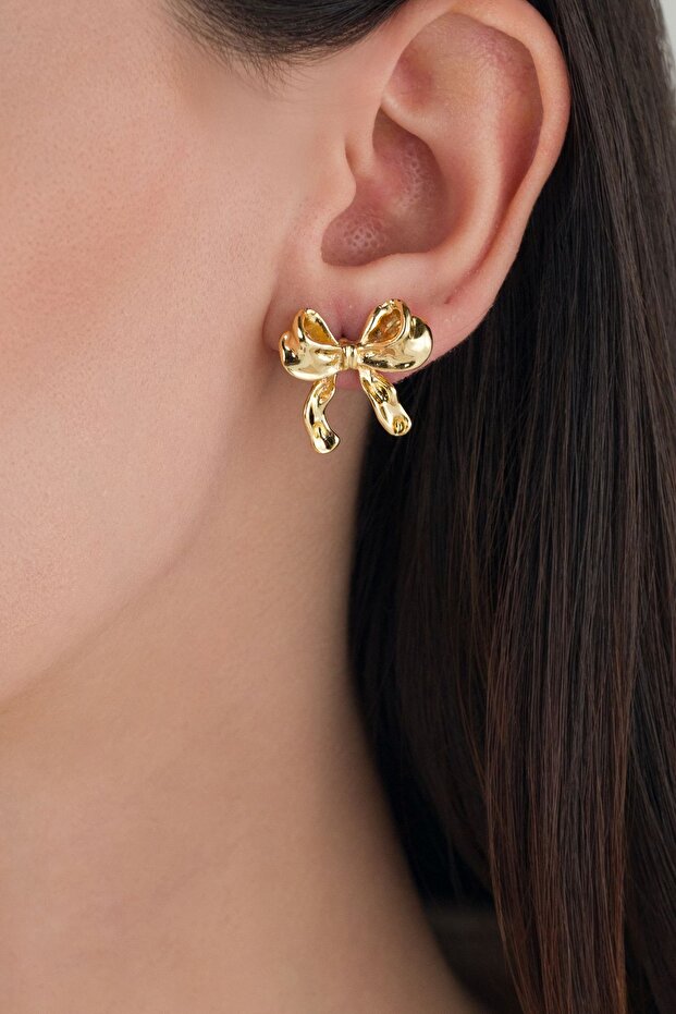 Small Dangle Bow Earrings - 7