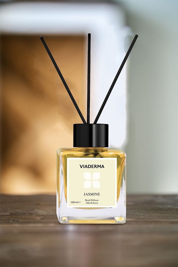 Kare Şişe Yasemin Esansı Bambu Çubuklu Oda Kokusu 100 ml - 3