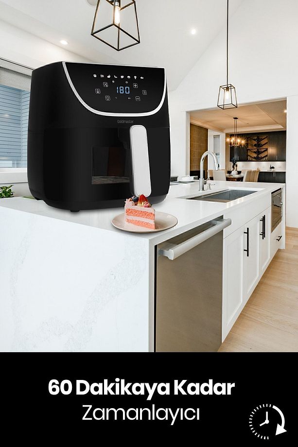 Gustofry 1700w Xl Dokunmatik 8 Ön Ayarlı Cam Kapaklı Hazne Aydınlatmalı Airfryer Sıcak Hava Fritözü - 7