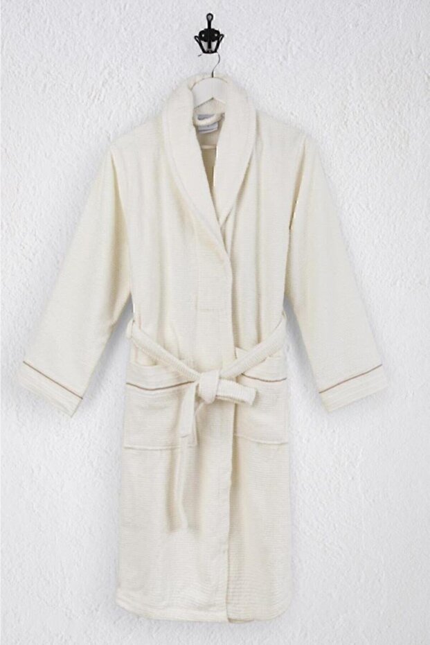 Roya Kadın Bornoz Ekru - 6