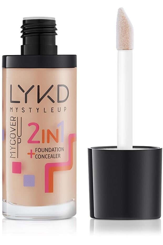 140 Natural Beige 2 In 1 Foundation - 3