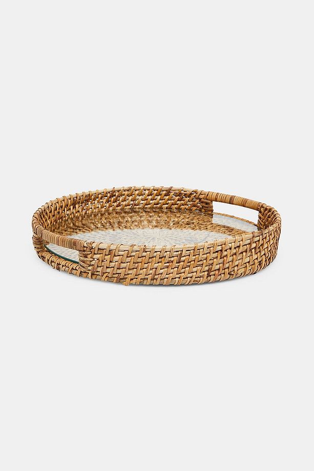 Sooboho Bambu Naturel Camlı Tepsi - 2