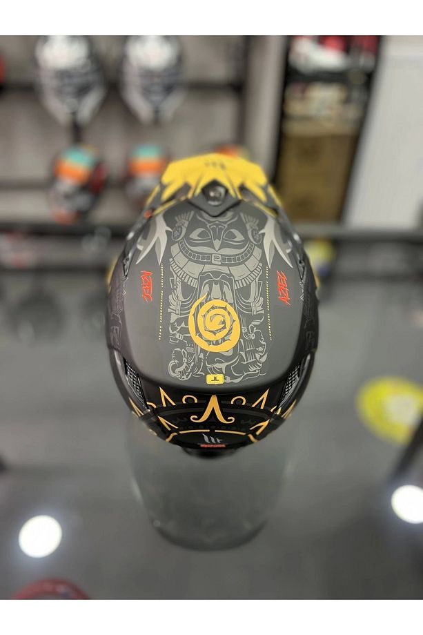 Helmets StreetFighter SV Aztec B3 Matt Sarı/Siyah Kask - 7