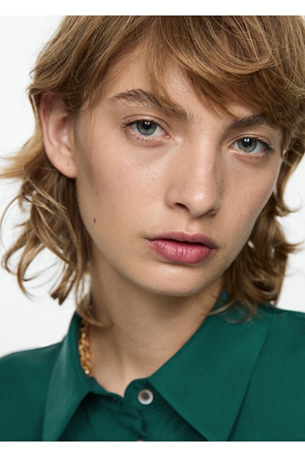 Kısa kollu lyocell gömlek - 4