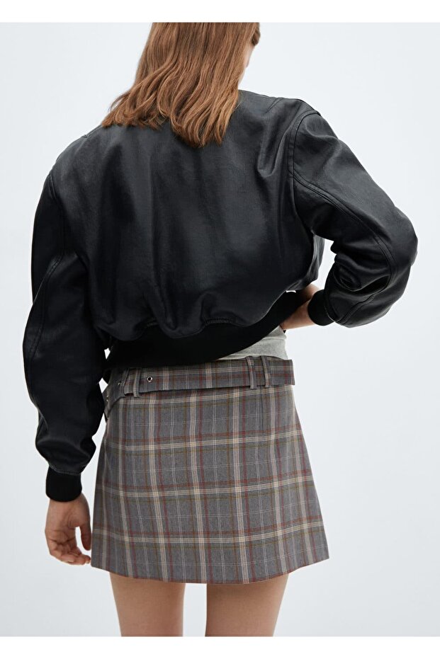 Ekoseli mini etek - 4