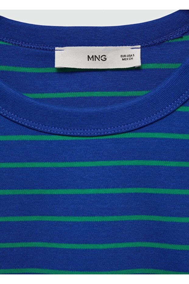Gestreiftes Baumwoll-T-Shirt - 6