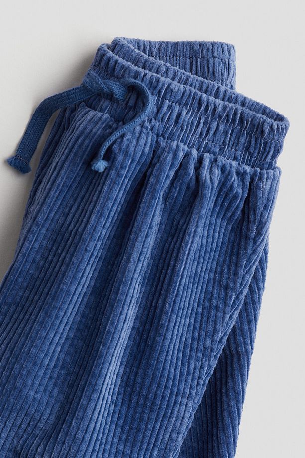 Pamuklu Ve Fitilli Kadife Jogger Pantolon - 4