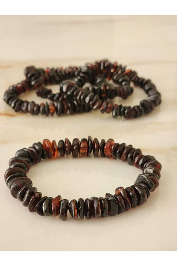 Damla Amber Black Color Women's Bracelet 18 cm Certified
