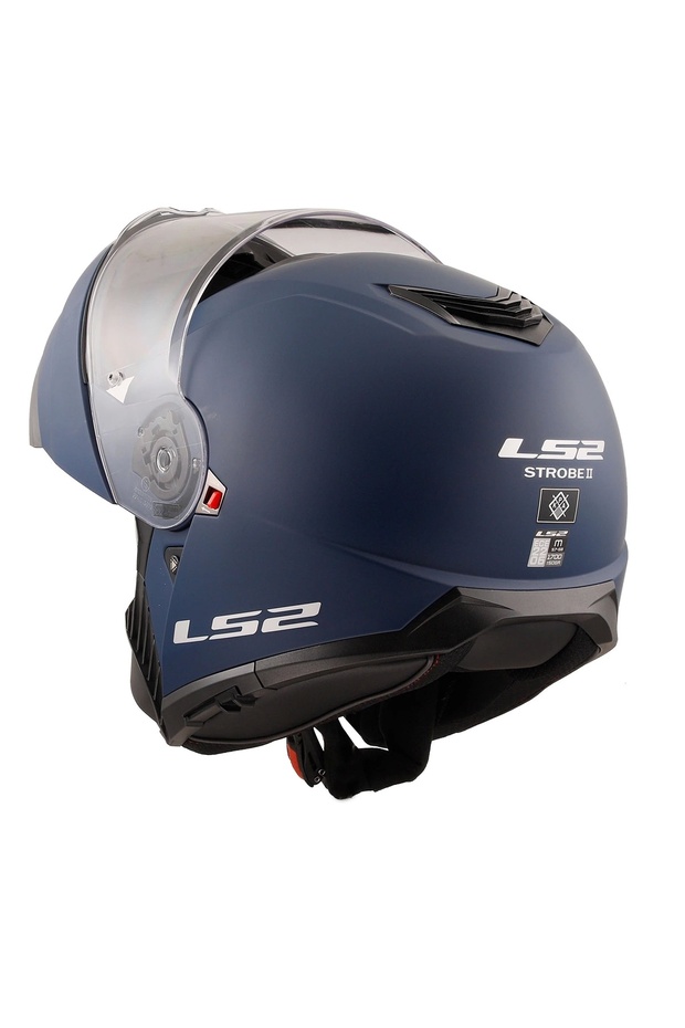 STROBE 2 MAT NAVY MAVİ ÇENE AÇILIR KASK - 2