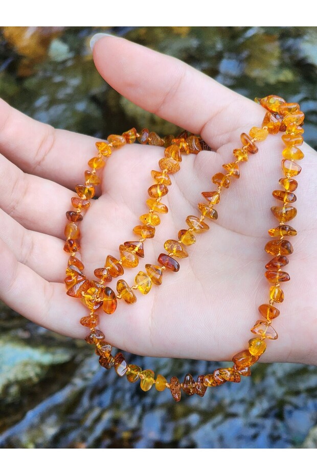 Drop Amber Honey Color Adult Necklace Unisex Necklace 60 cm