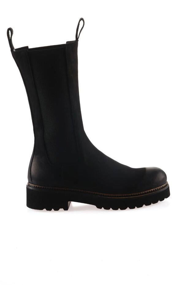 Siyah Nubuk Kadın Düz Bot 01wt0802 - 1