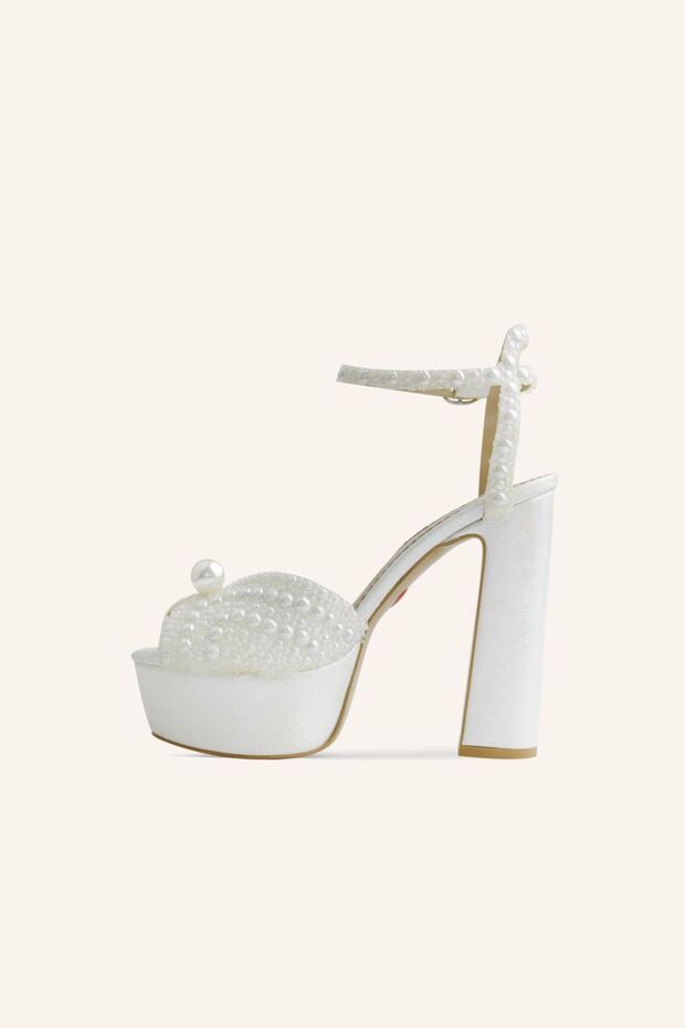 Sedef Pearl Platform Gelin Ayakkabısı - 4
