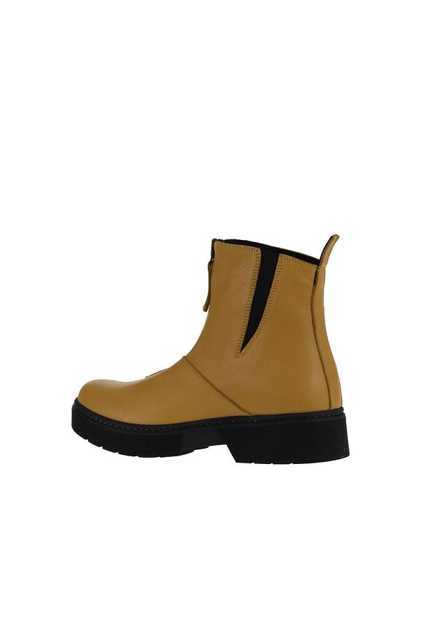 Sarı Flotter Deri Kadın Düz Bot 01wr4903 - 5
