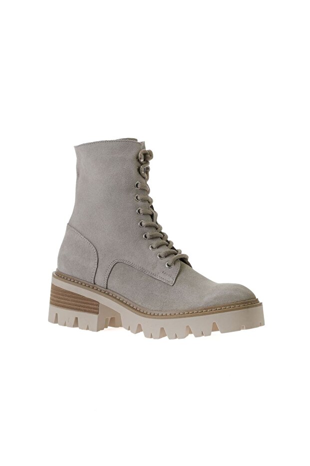 Bej Süet Kadın Topuklu Bot 01wv3302 - 3